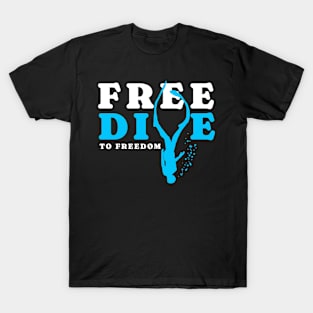 Diver, Apnea Diving, No Limit Freediving T-Shirt